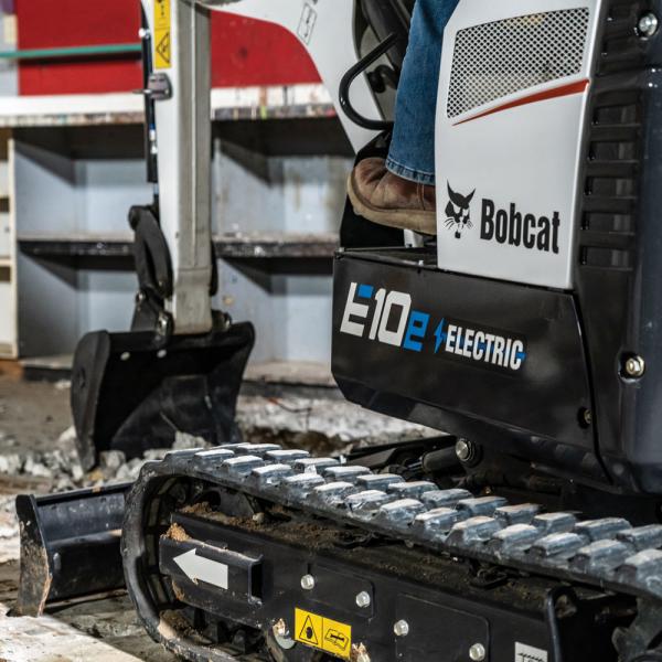 Bobcat E10e Battery-Electric Compact Excavator available at Leppo Rents